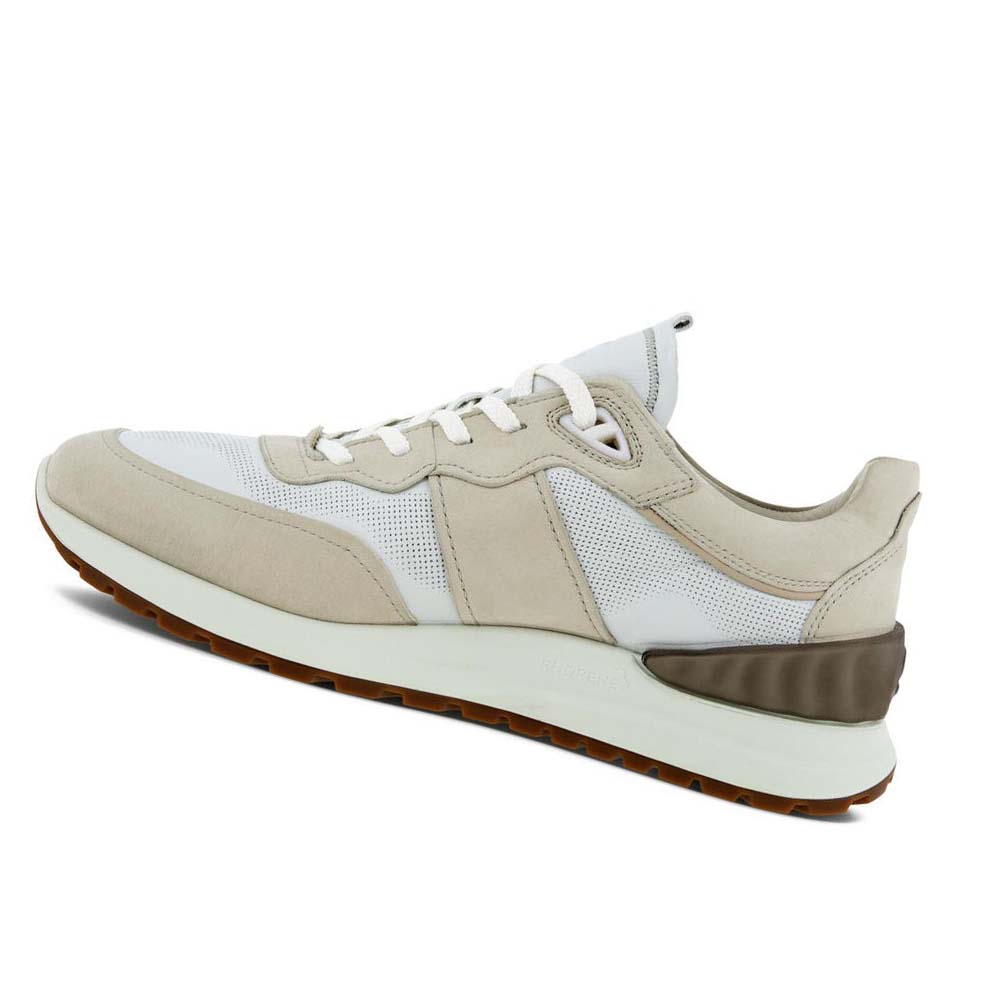 Men's Ecco Astir Retro Casual Shoes White | USA 458VRW